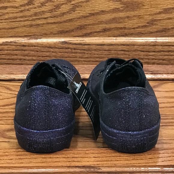 Converse CTAS Ox Low Top Purple Black Glitter Shoe - Picture 5 of 7